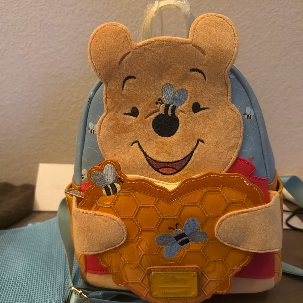 Loungefly Hardtag NWT Disney Winnie the Pooh Kids Backpack - Blue and Tan